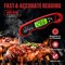Meat Thermometer Digital - Fast Instant Read Food Thermometer for Cooking, Candy Making, Outside Grill, Waterproof Kitchen Thermometer with Backlight & Hold Function - Red